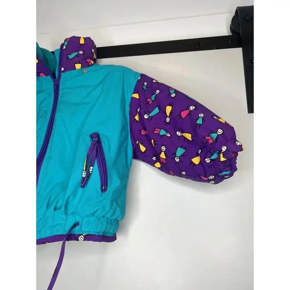 Vintage 80s 90s Circo Color block Puffer Jacket Toddler Size 3T unisex stick ppl - Picture 3 of 8